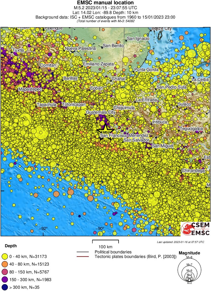 regional historical seismicity