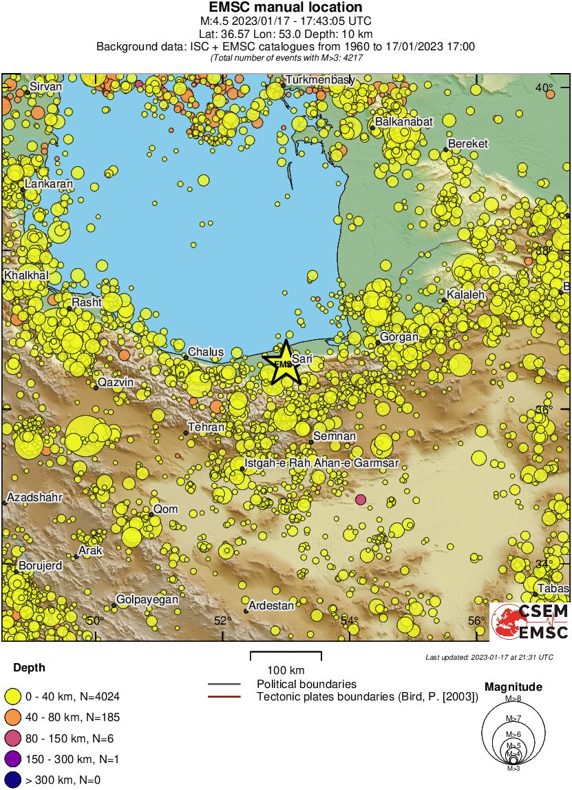 regional historical seismicity