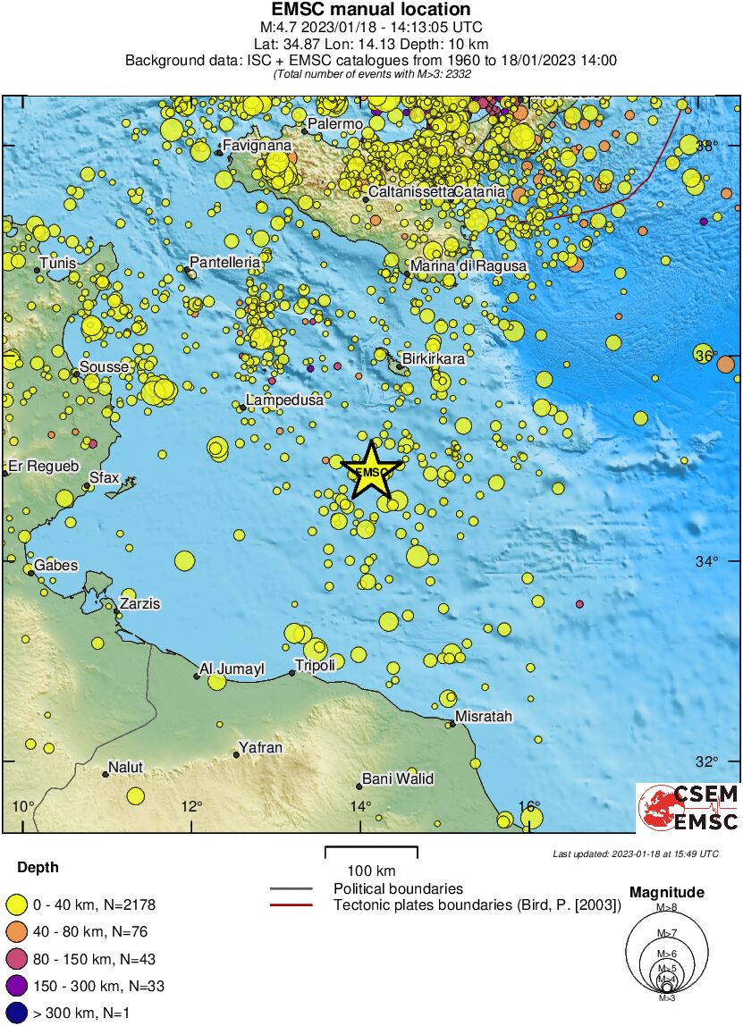 regional historical seismicity