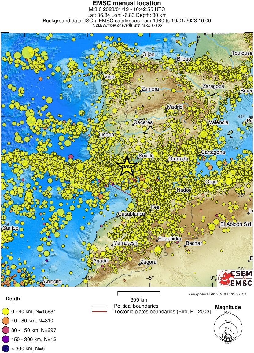 wide historical seismicity