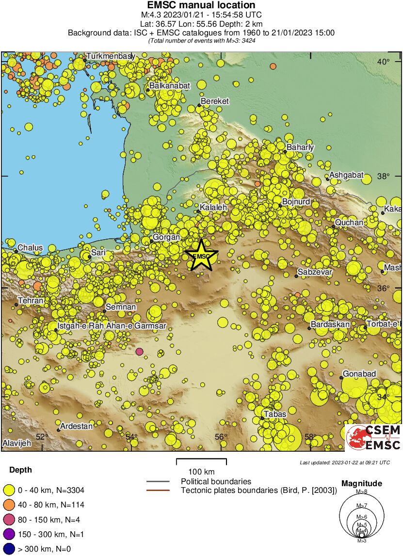 regional historical seismicity