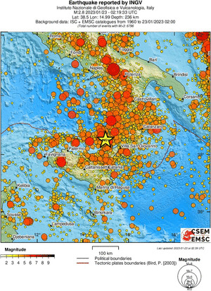 regional magnitude historical seismicity