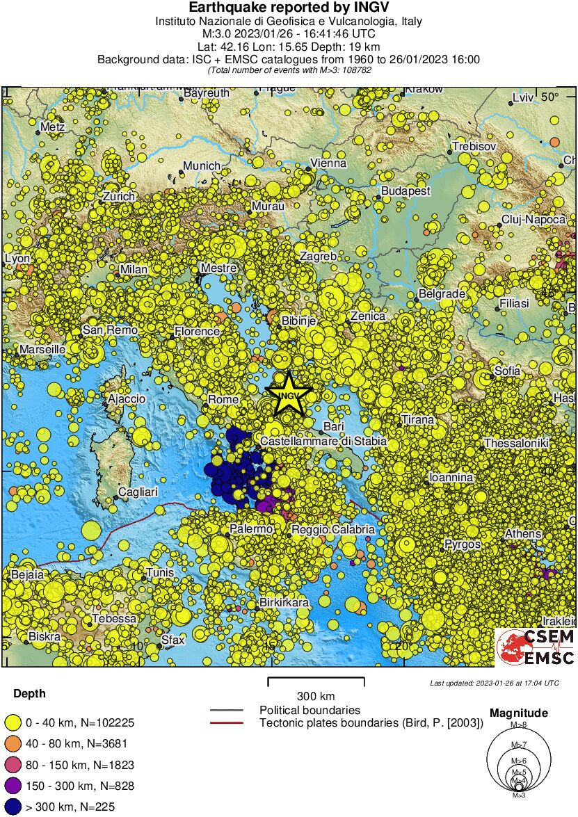 wide historical seismicity