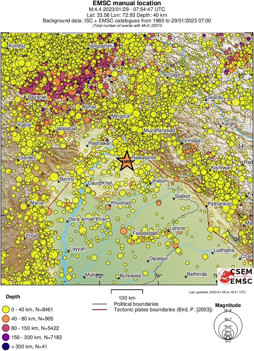 regional historical seismicity