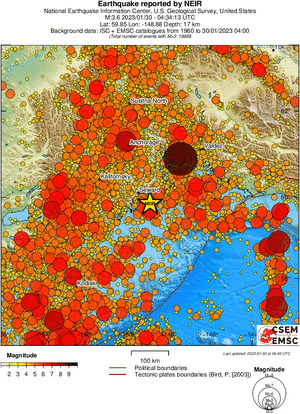 regional magnitude historical seismicity
