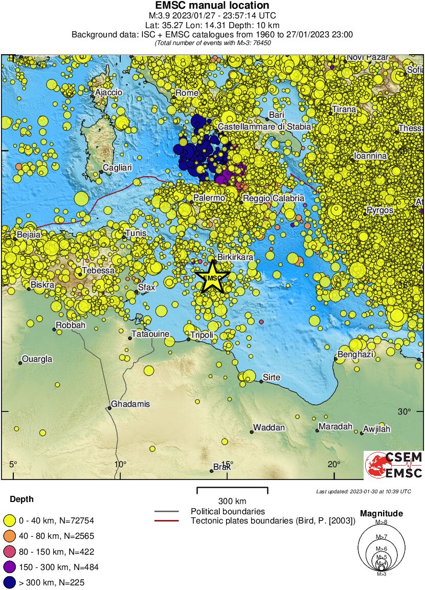 wide historical seismicity