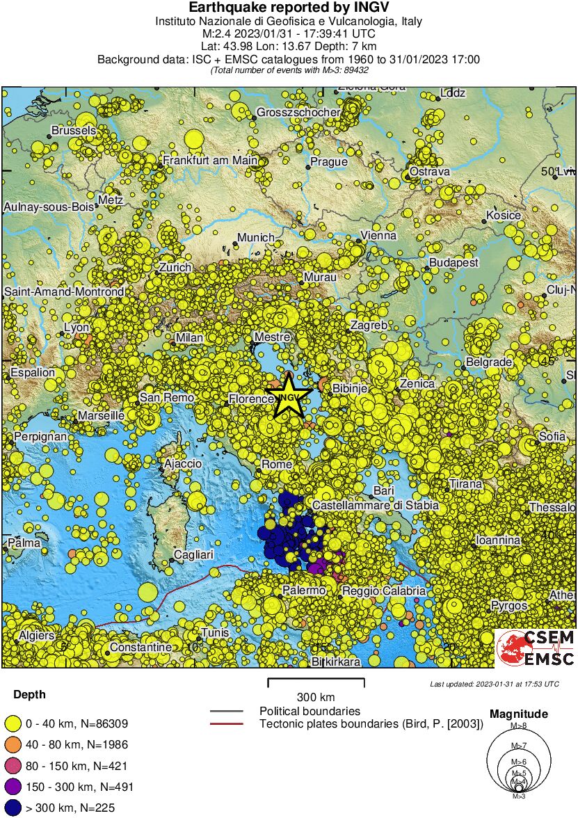 wide historical seismicity