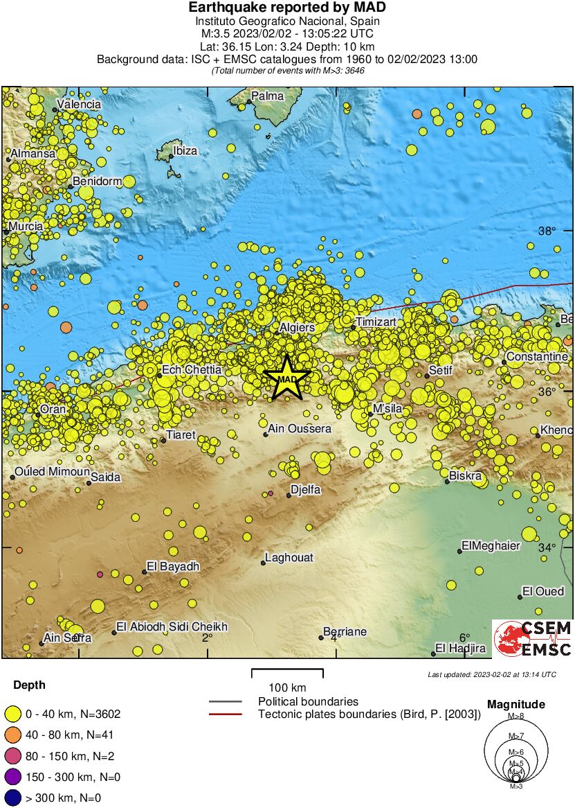 regional historical seismicity