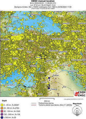 wide historical seismicity