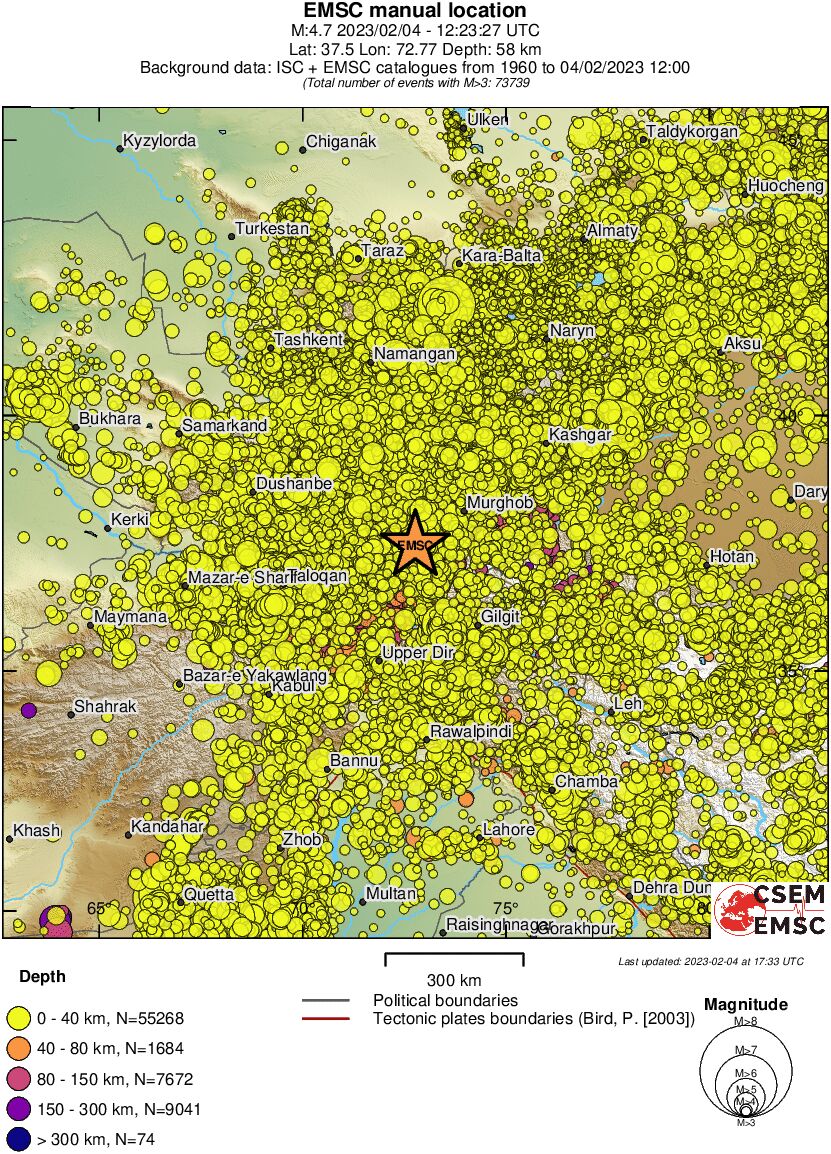 wide historical seismicity