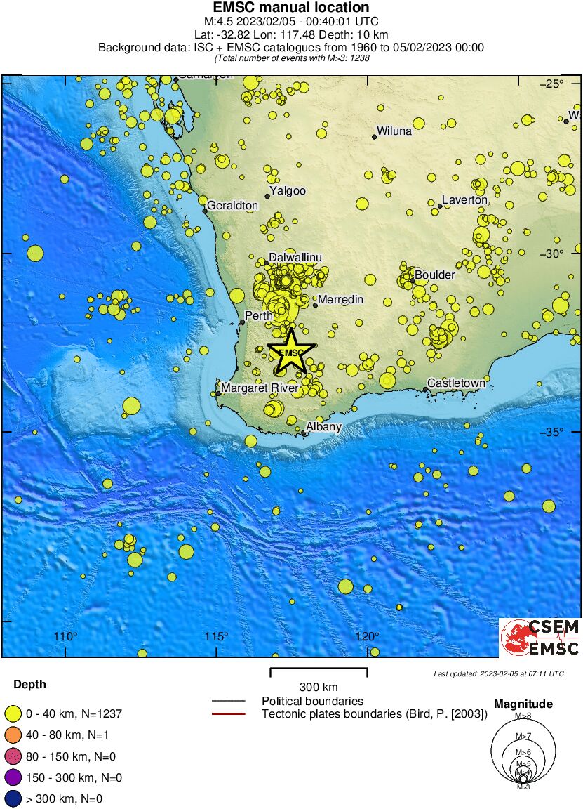 wide historical seismicity