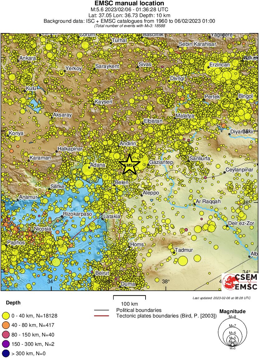 regional historical seismicity