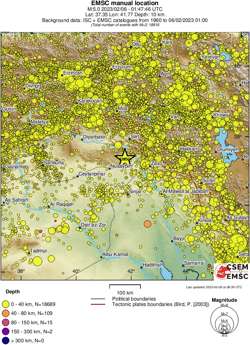 regional historical seismicity