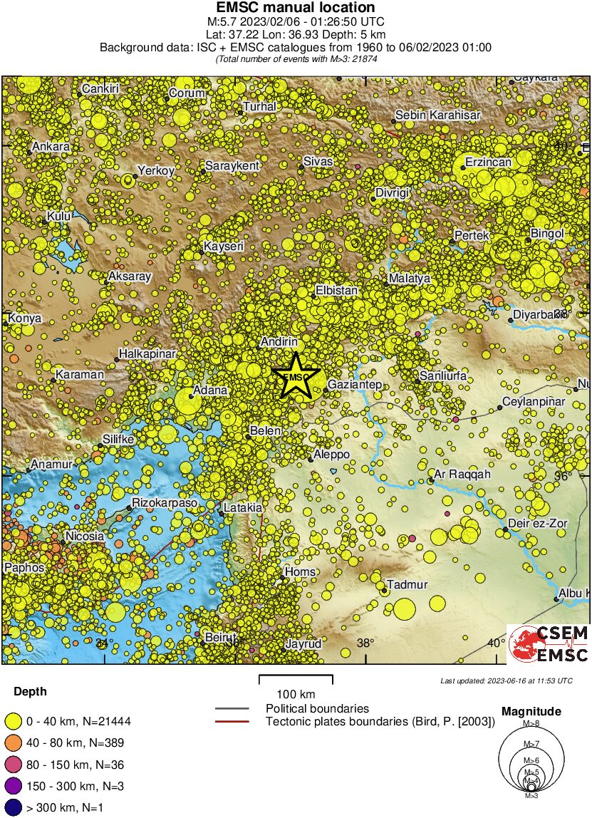 regional historical seismicity