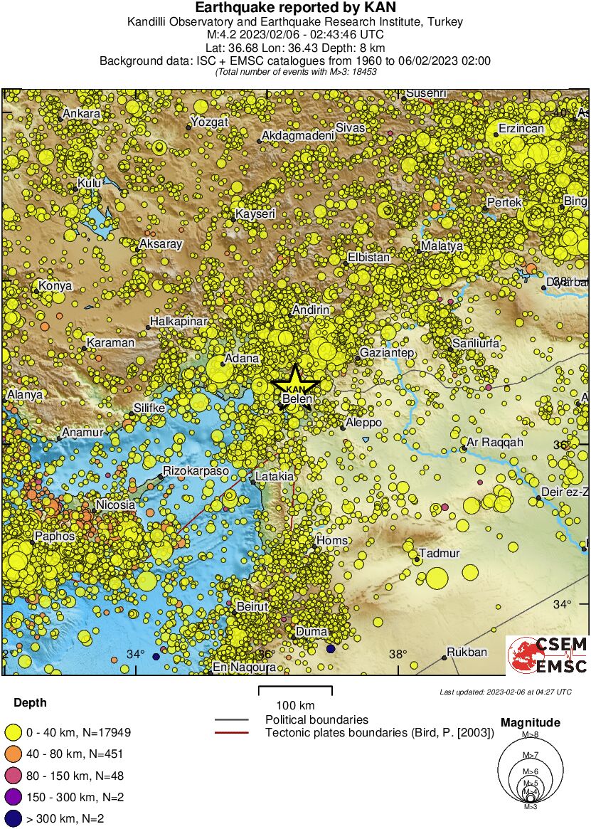 regional historical seismicity