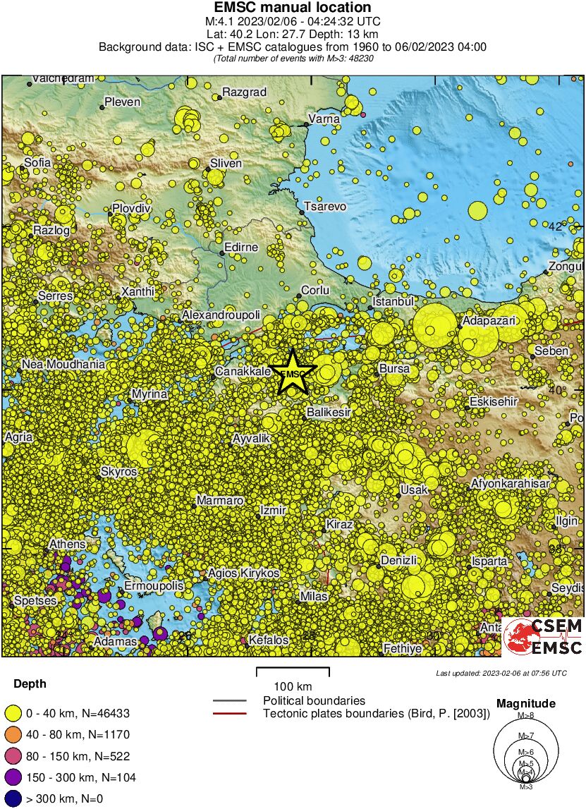 regional historical seismicity