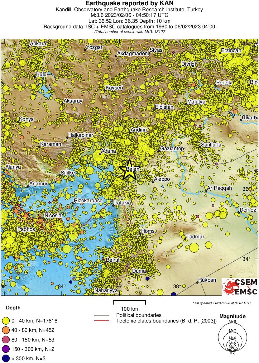 regional historical seismicity