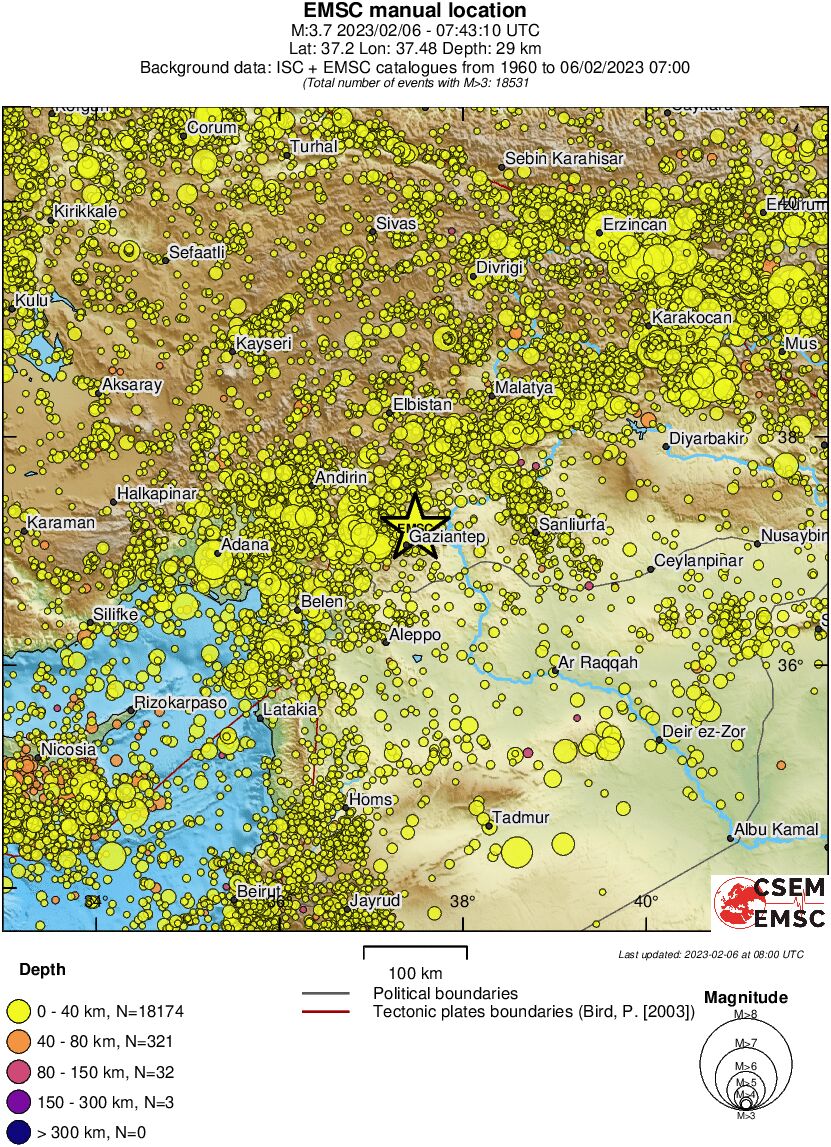 regional historical seismicity