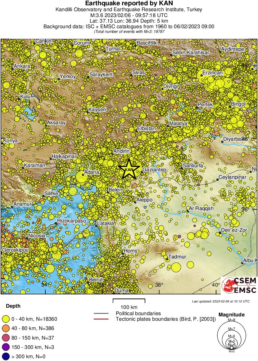 regional historical seismicity