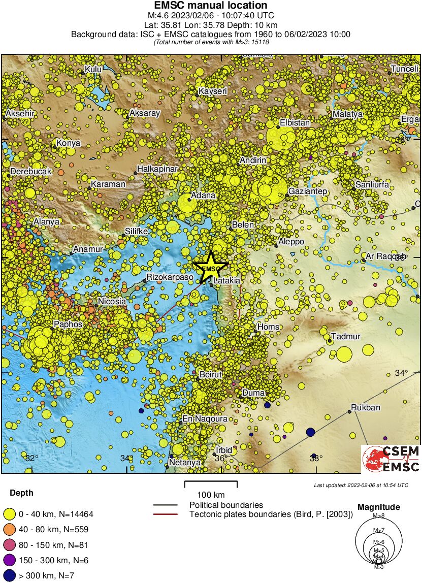 regional historical seismicity
