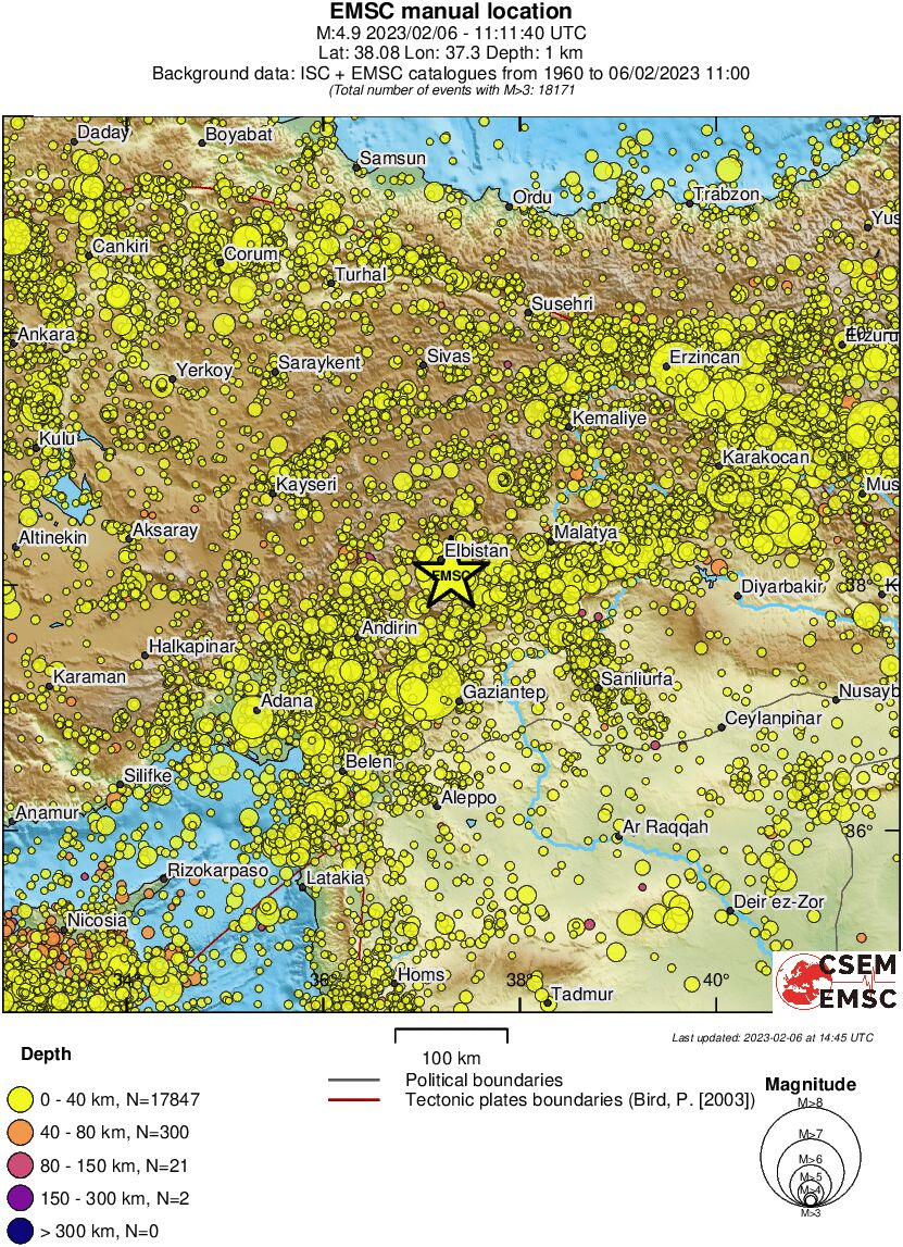 regional historical seismicity