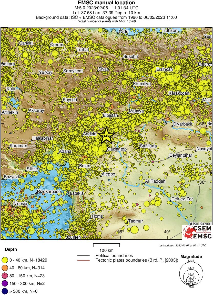 regional historical seismicity