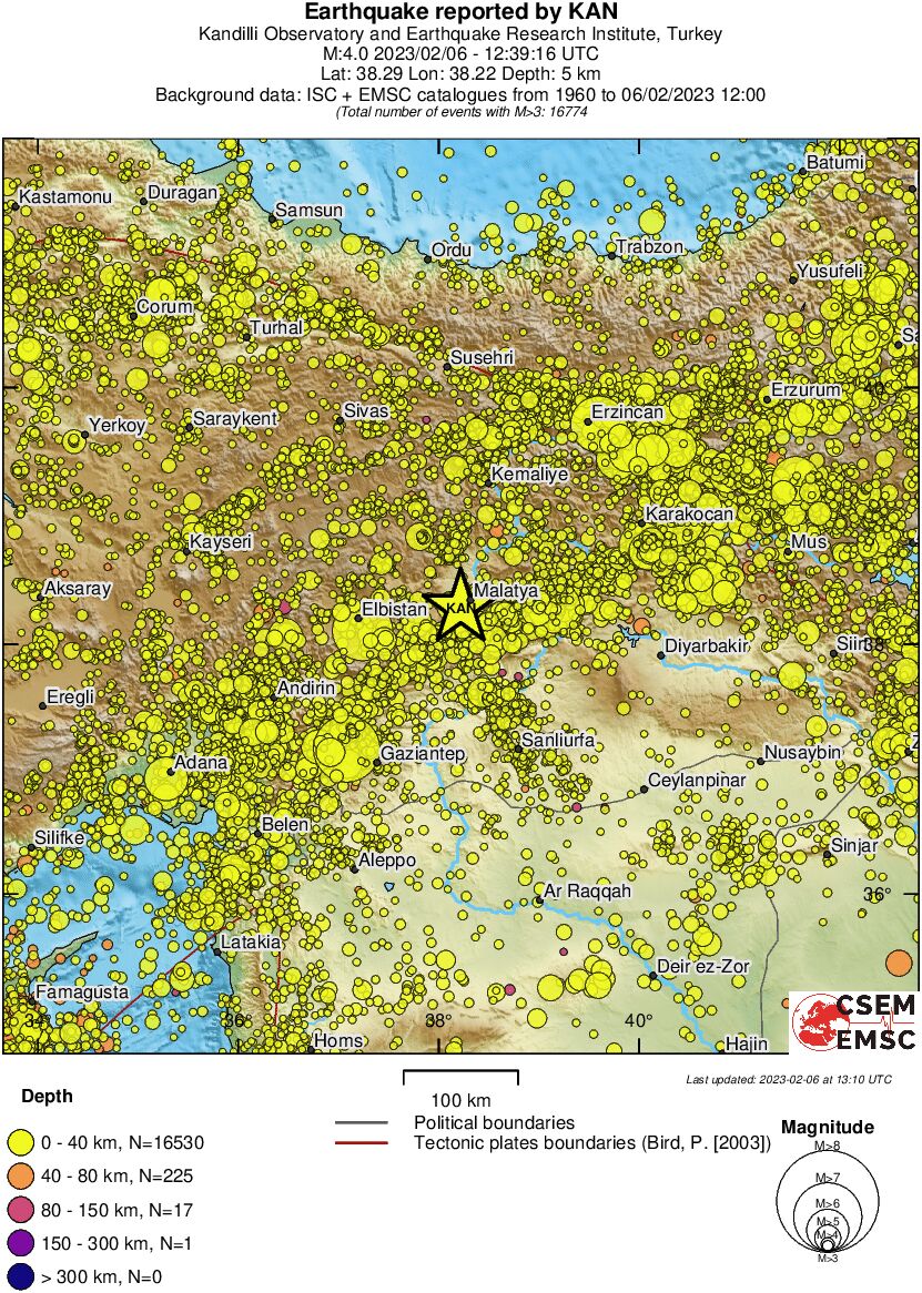 regional historical seismicity