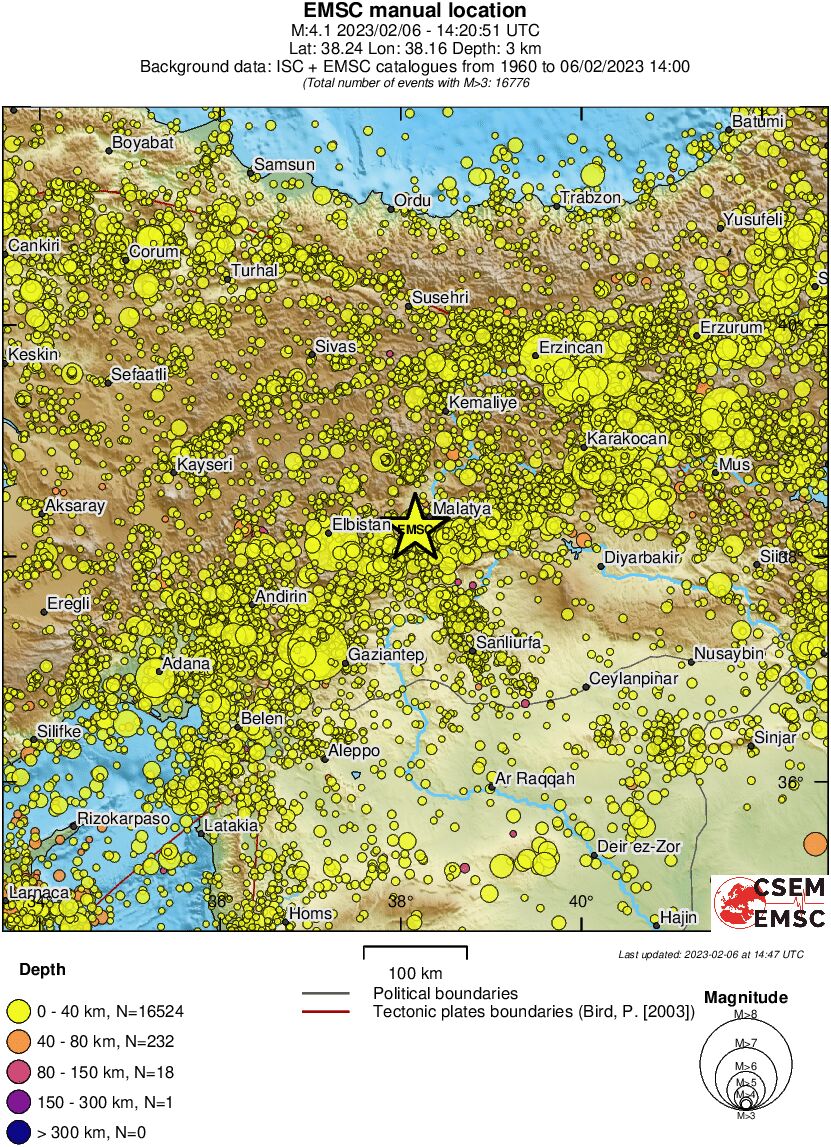regional historical seismicity