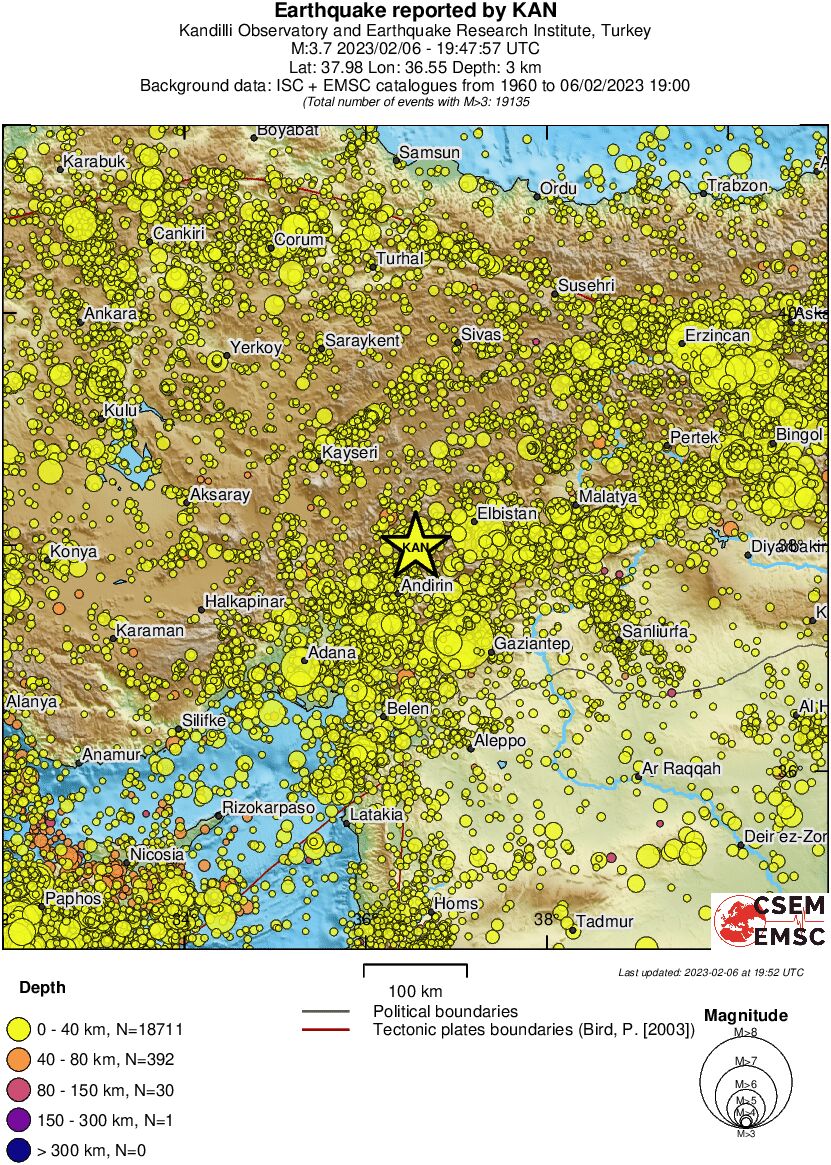 regional historical seismicity