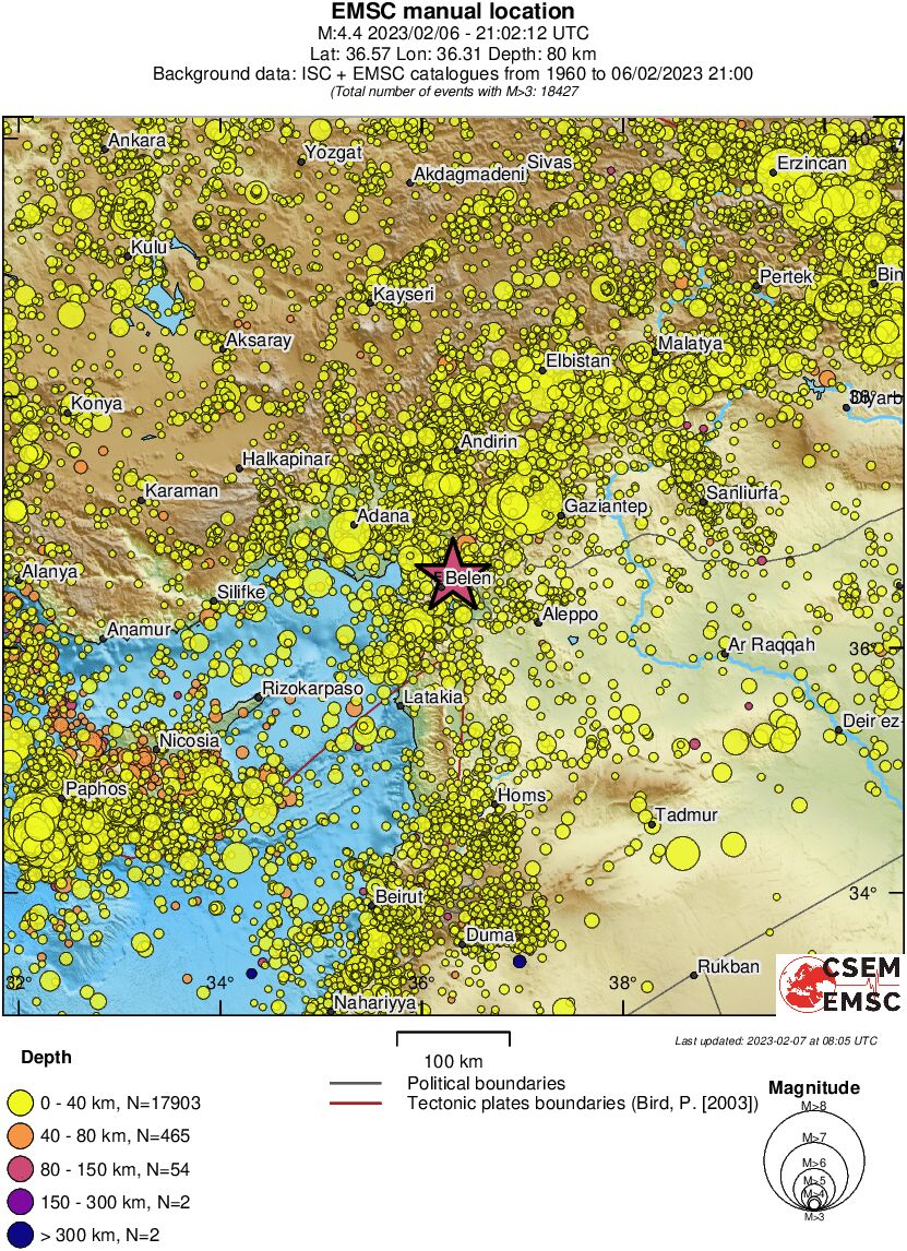 regional historical seismicity