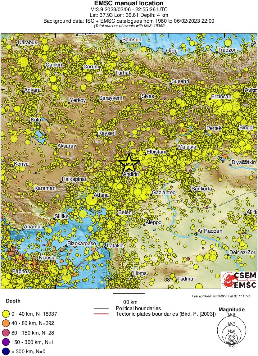 regional historical seismicity