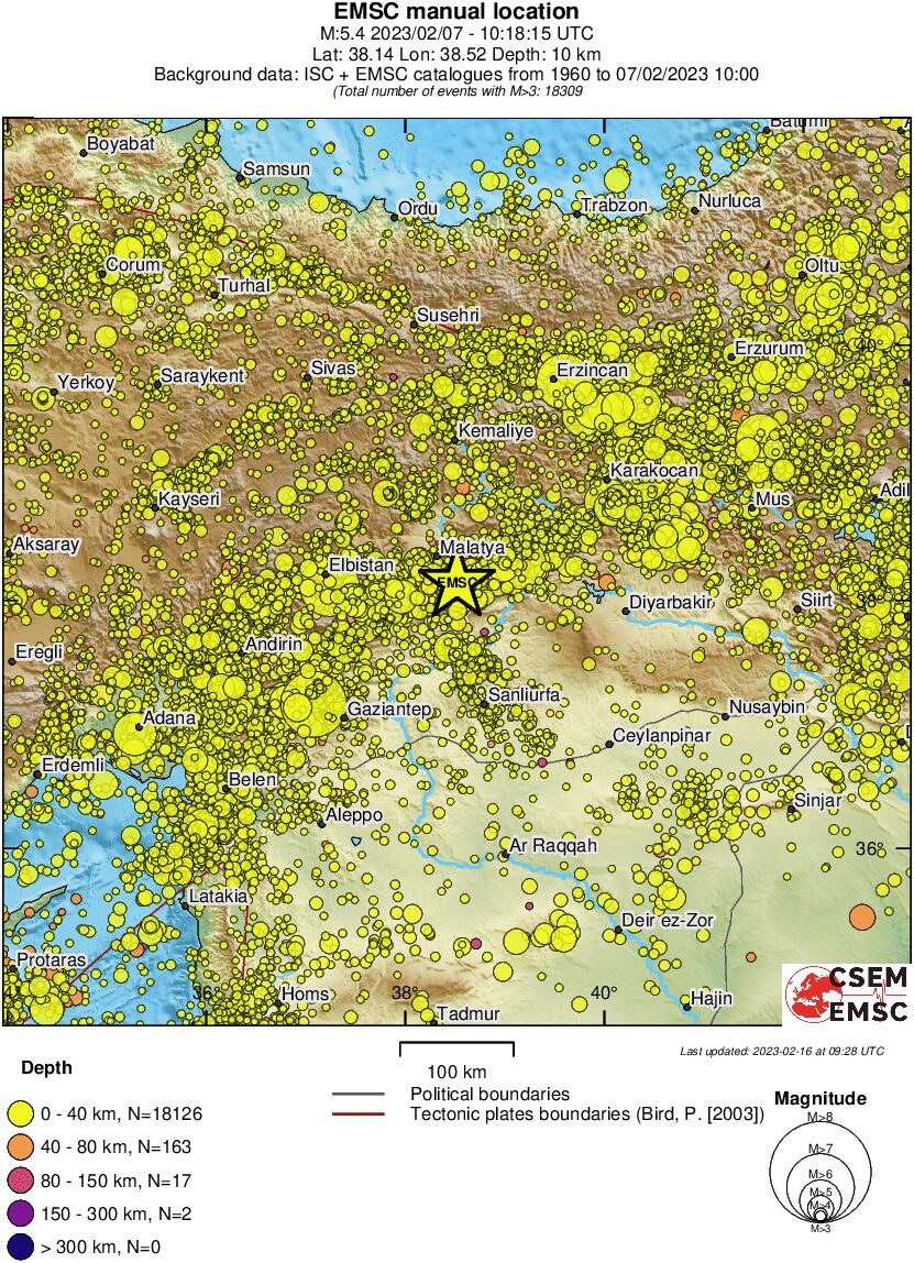 regional historical seismicity