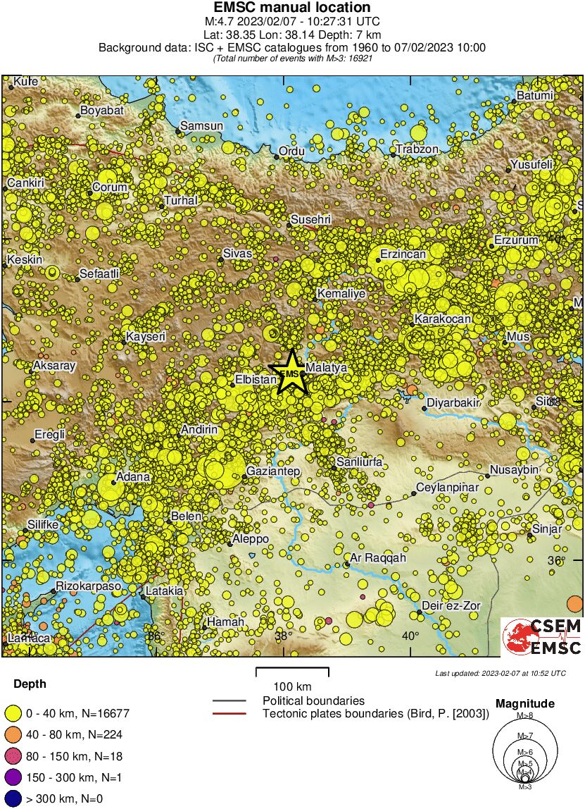 regional historical seismicity