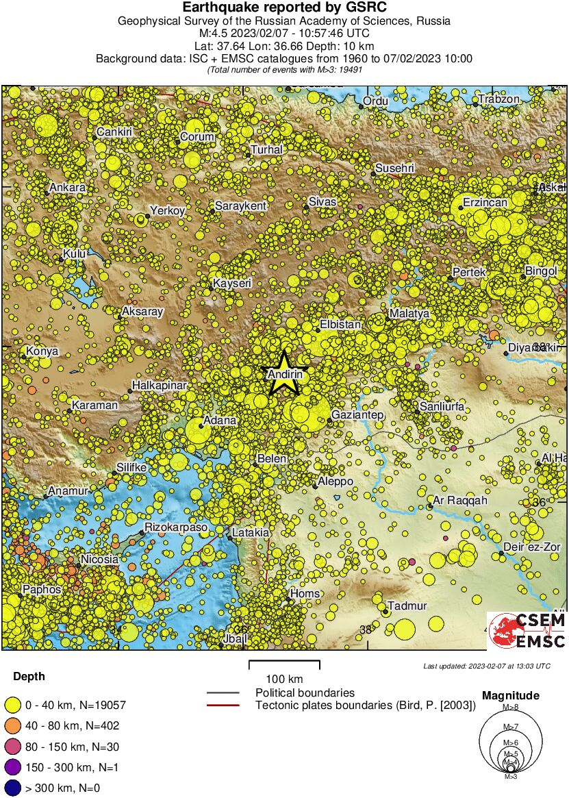 regional historical seismicity