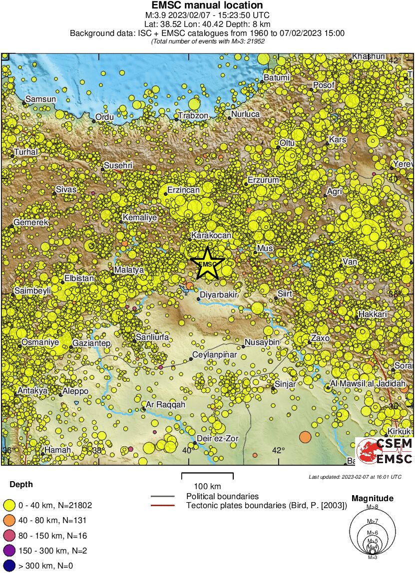 regional historical seismicity