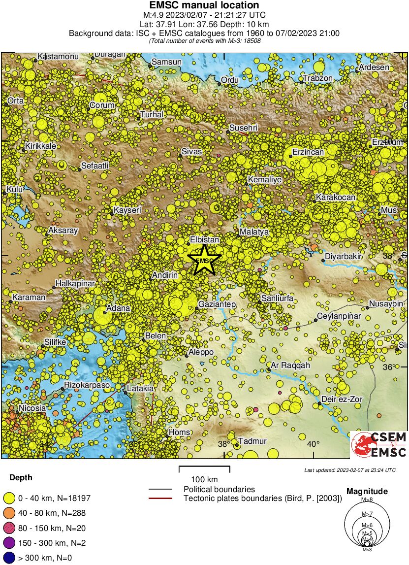 regional historical seismicity