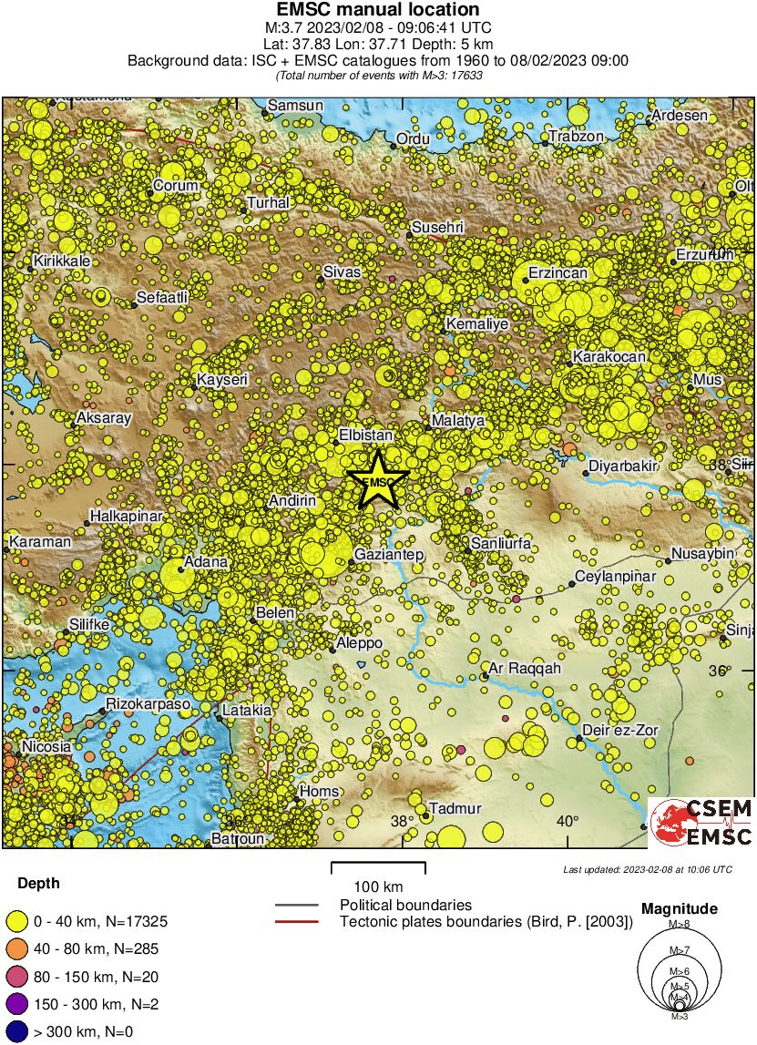 regional historical seismicity