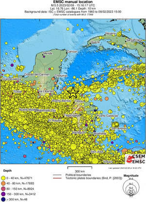 wide historical seismicity
