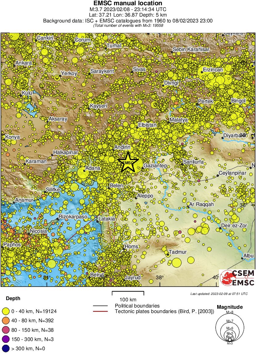 regional historical seismicity