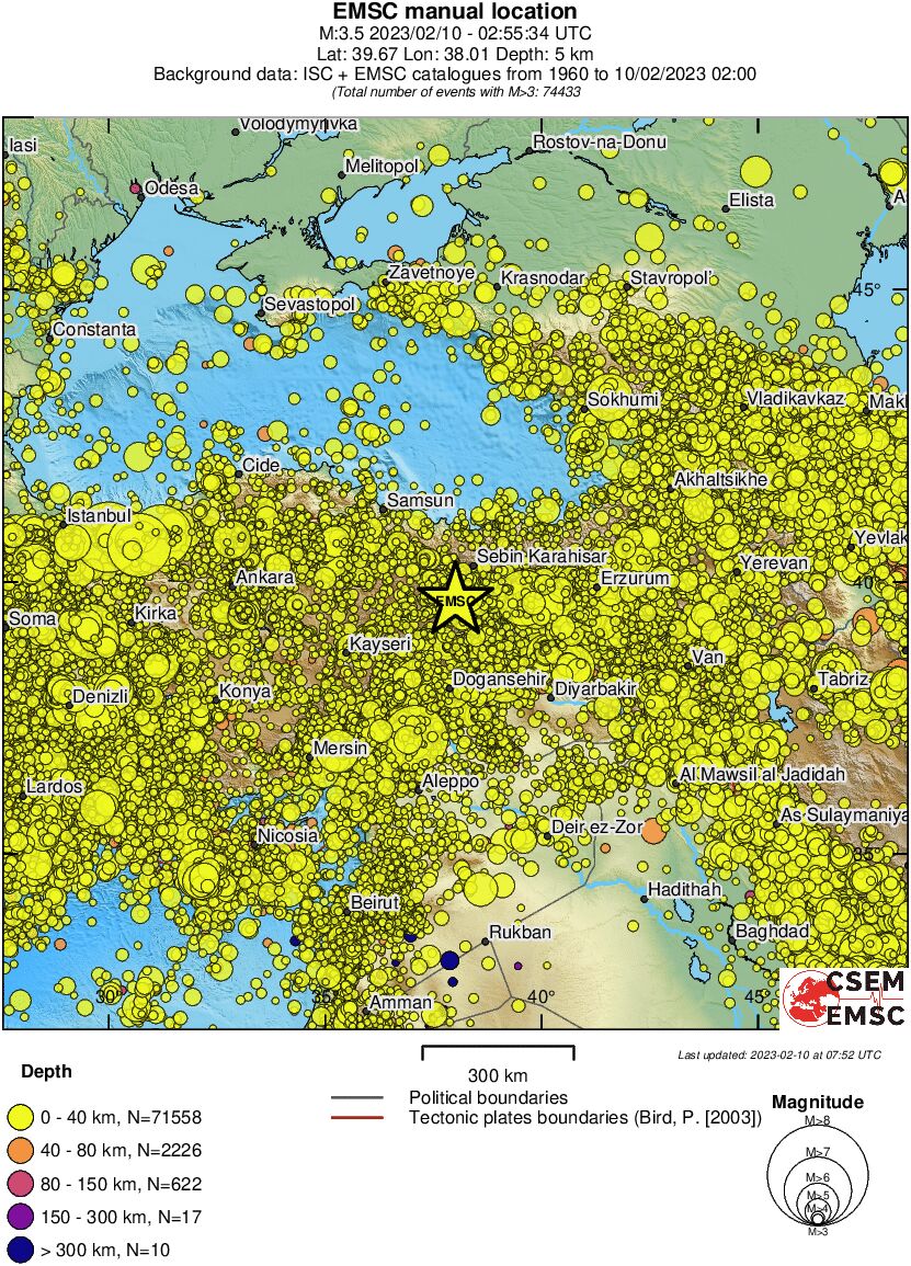 wide historical seismicity