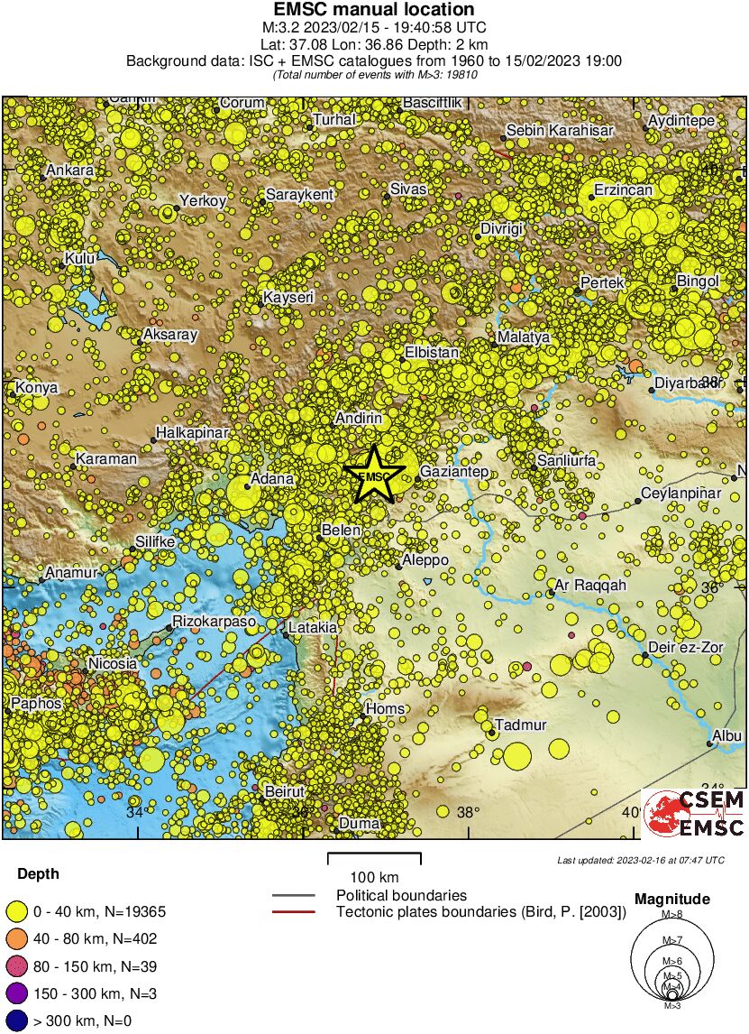 regional historical seismicity