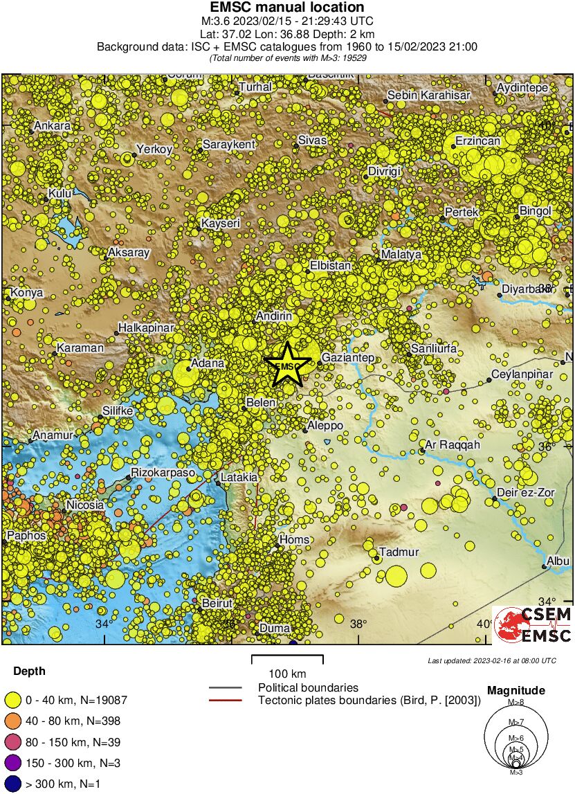 regional historical seismicity