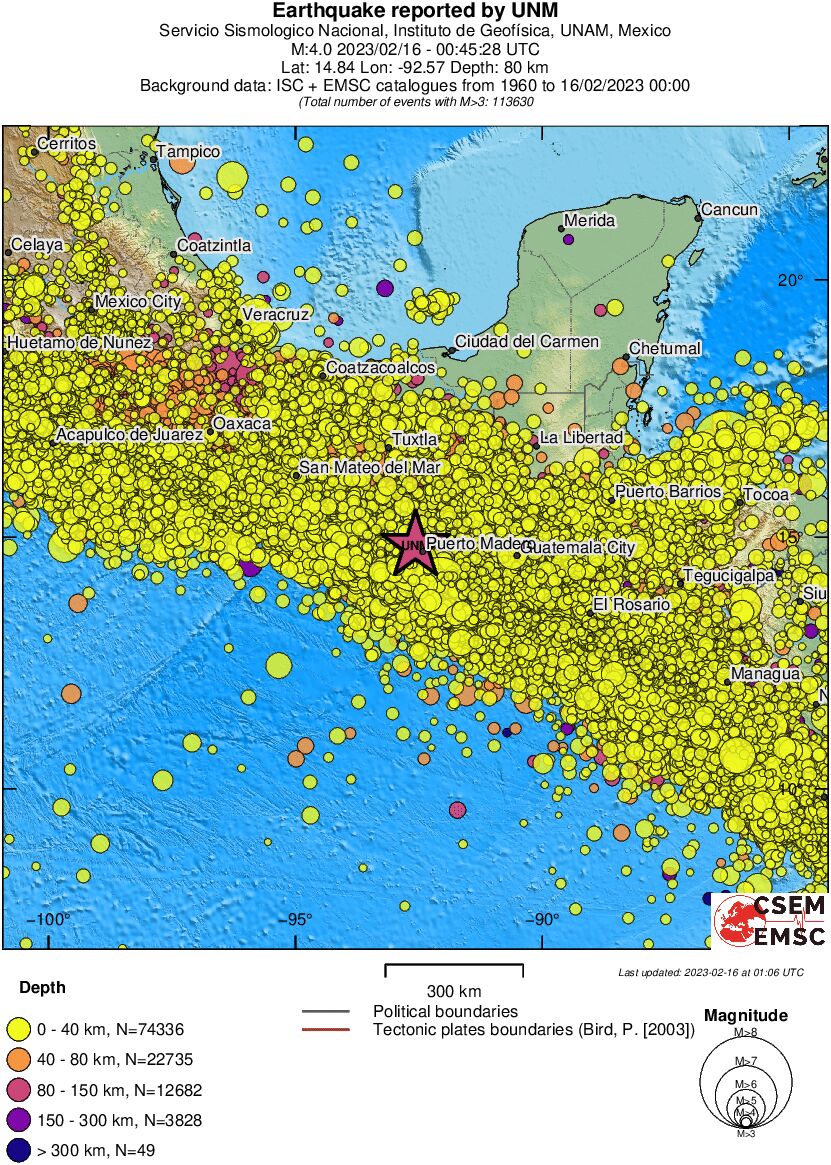 wide historical seismicity