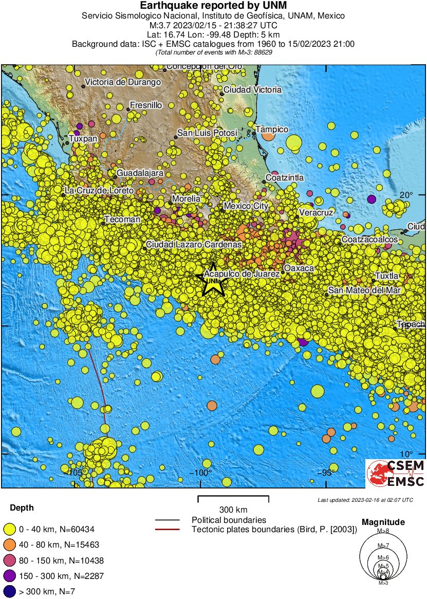 wide historical seismicity