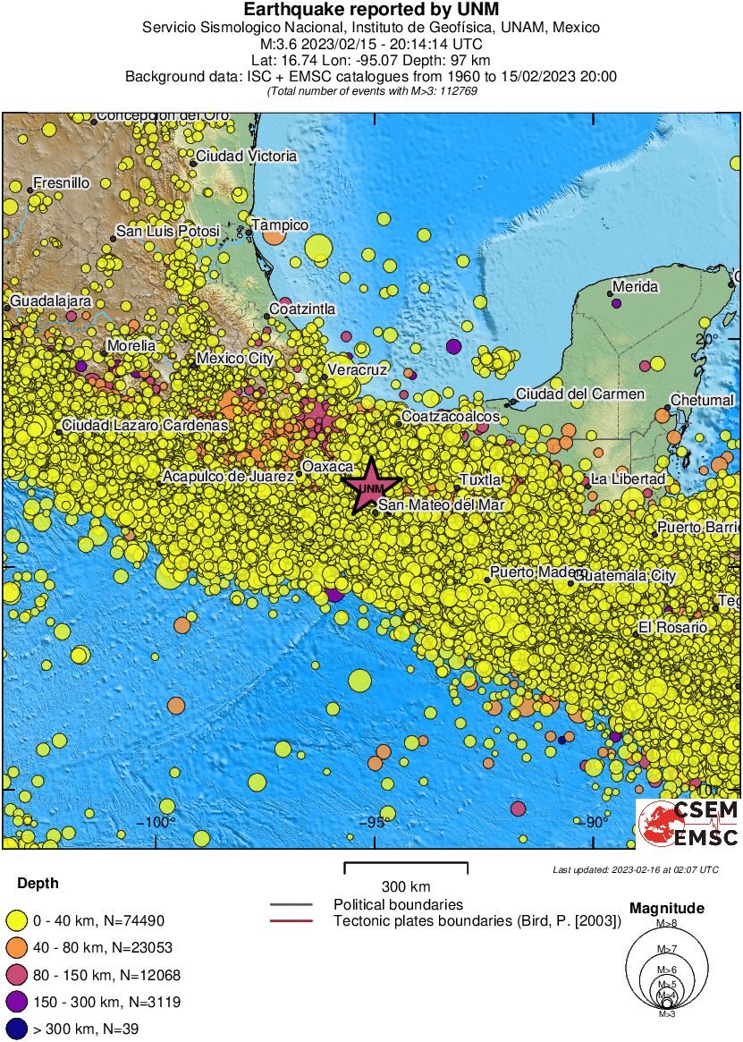 wide historical seismicity