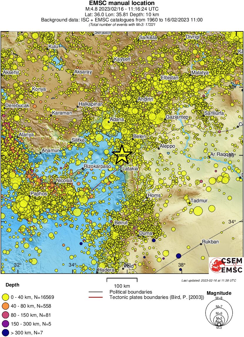 regional historical seismicity