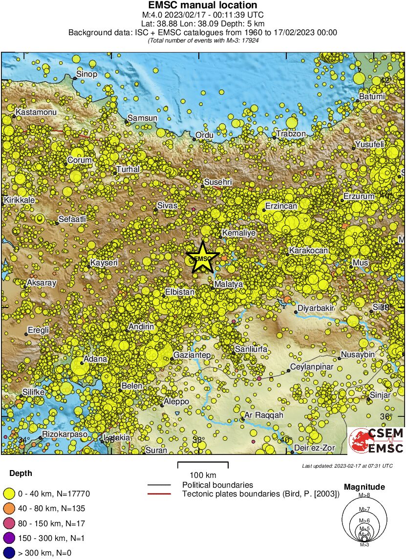 regional historical seismicity