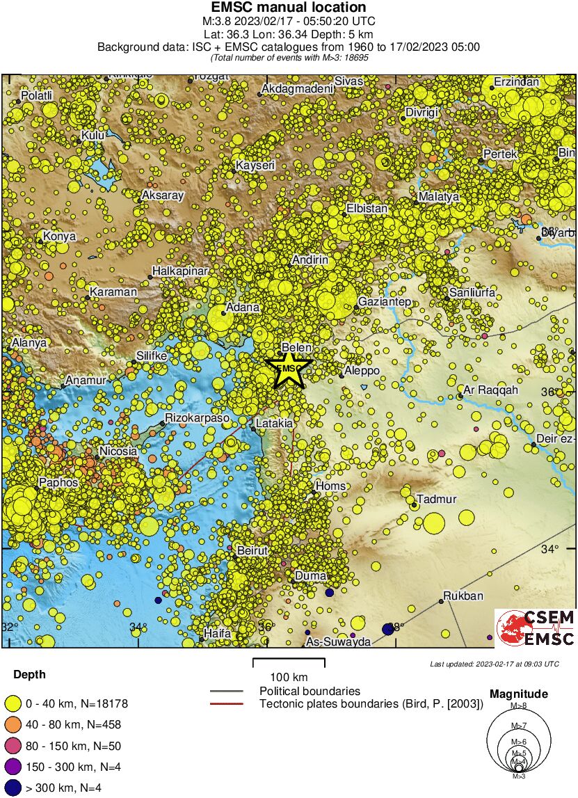 regional historical seismicity