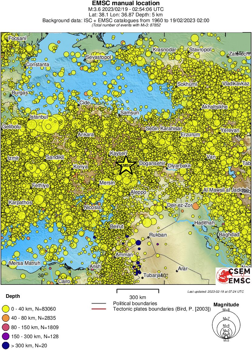 wide historical seismicity