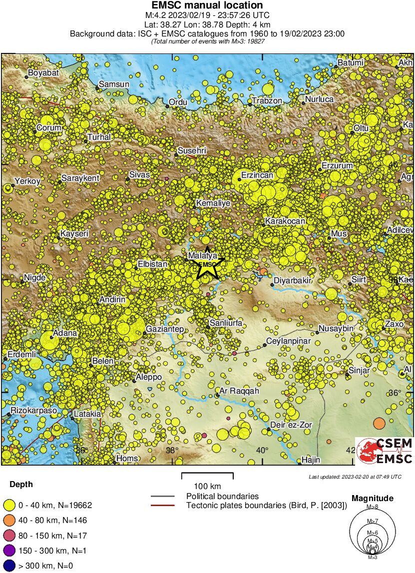 regional historical seismicity